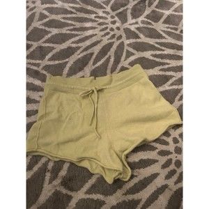 Lime Green Fuzzy Le Ore Lounge Shorts